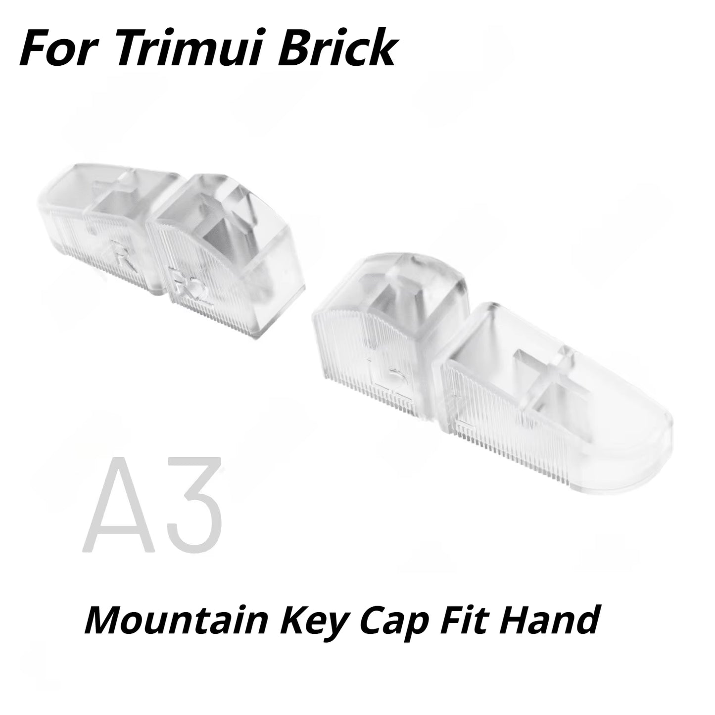 For TRIMUI BRICK Transparent Back Keycaps Set Replacement Back Keycaps Translucent Keycaps 3 Height Combo Set Game Accessories