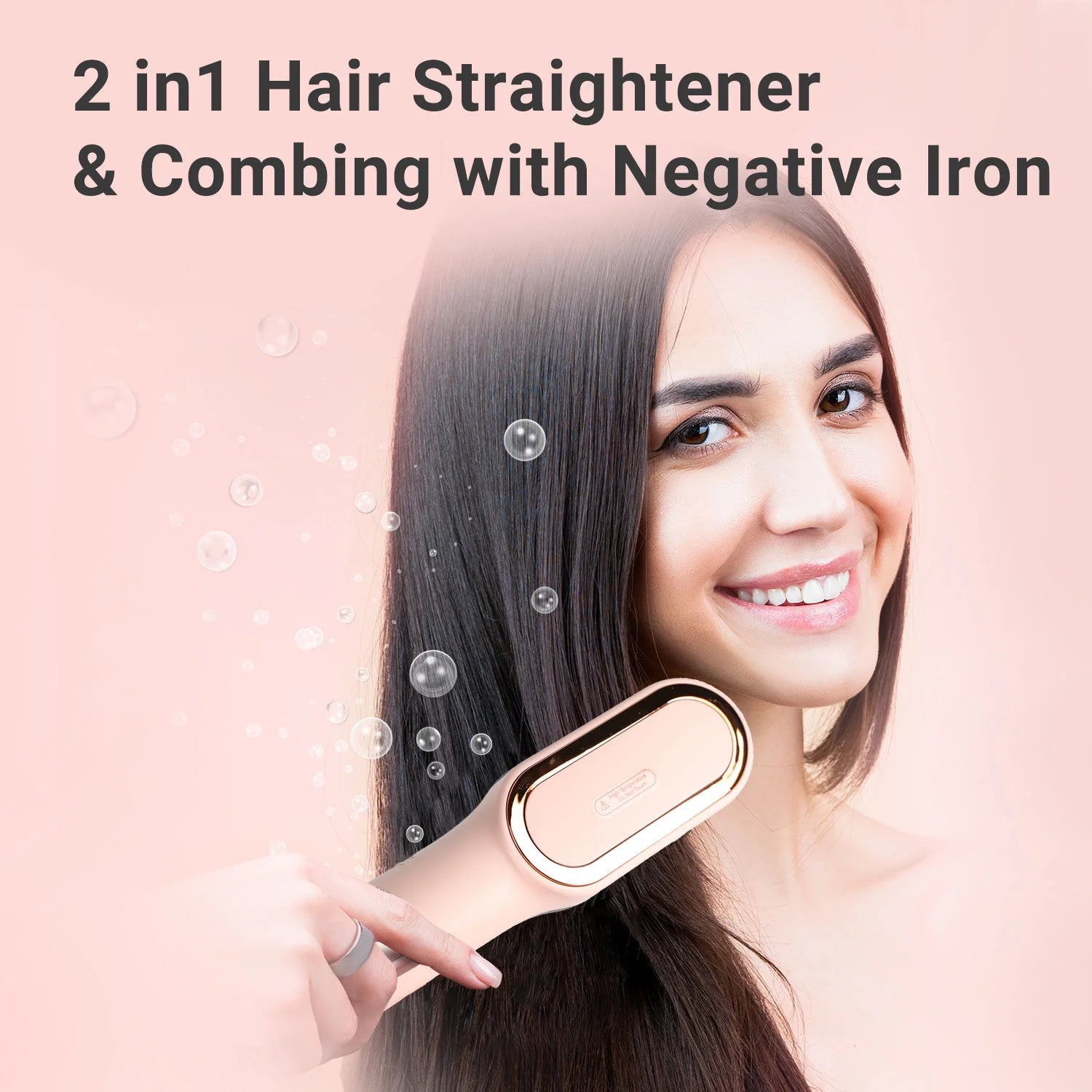 StraightenPro™ Cordless Hair Brush – USB Rechargeable