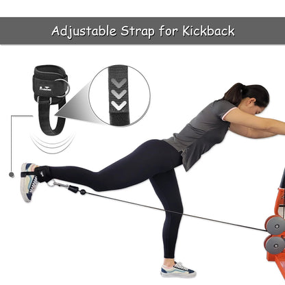 Adjustable Ankle Strap with O-Ring for Cable Machines