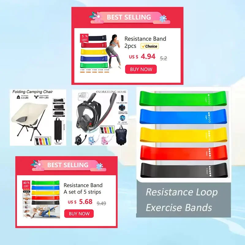 Resistance Loop Exercise Band Exercise Bands for Home Fitness Stretching Strength Training Physical Therapy Elastic Workout Band