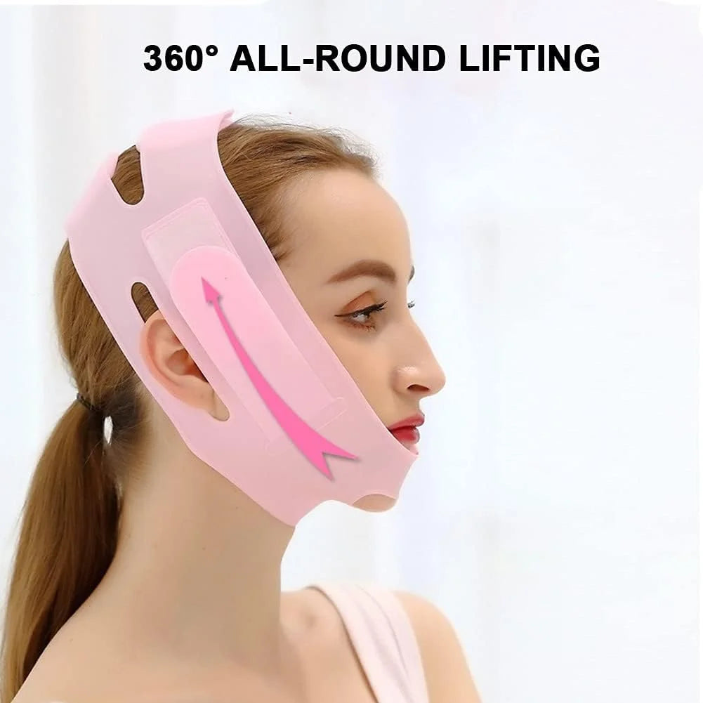 Innotechsc V Line Face Tape Face Strap, Soft Silicone Chin Strap for Women and Men 23-27 Inches