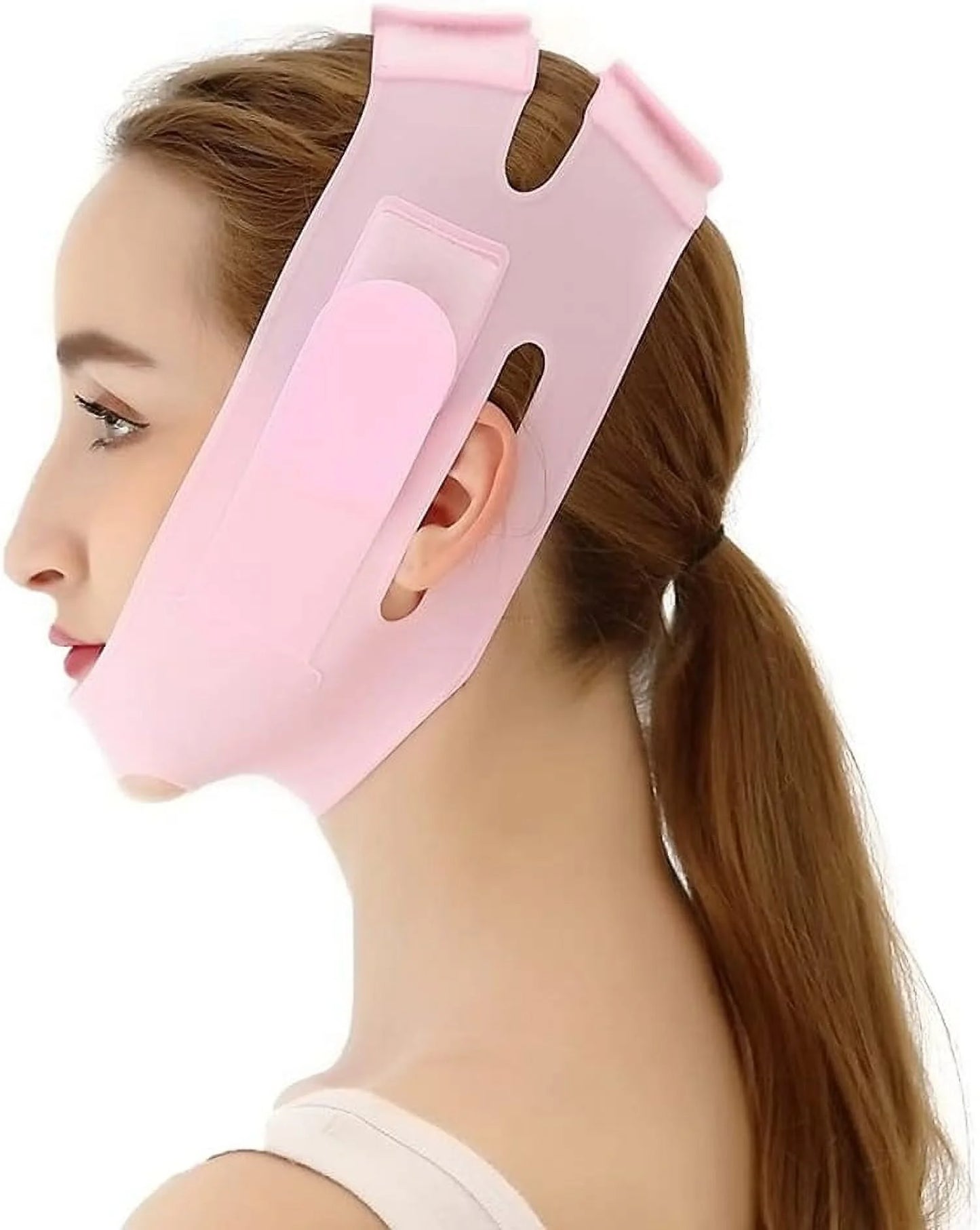 Innotechsc V Line Face Tape Face Strap, Soft Silicone Chin Strap for Women and Men 23-27 Inches
