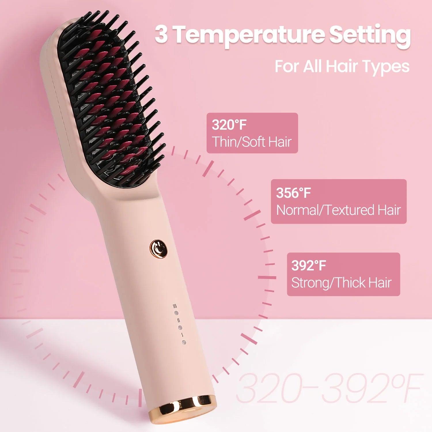 StraightenPro™ Cordless Hair Brush – USB Rechargeable